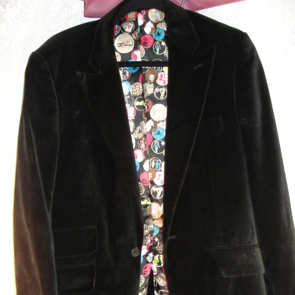 Tipster Other - WAS $23... Blazer by Tipster Men's Black Velvet